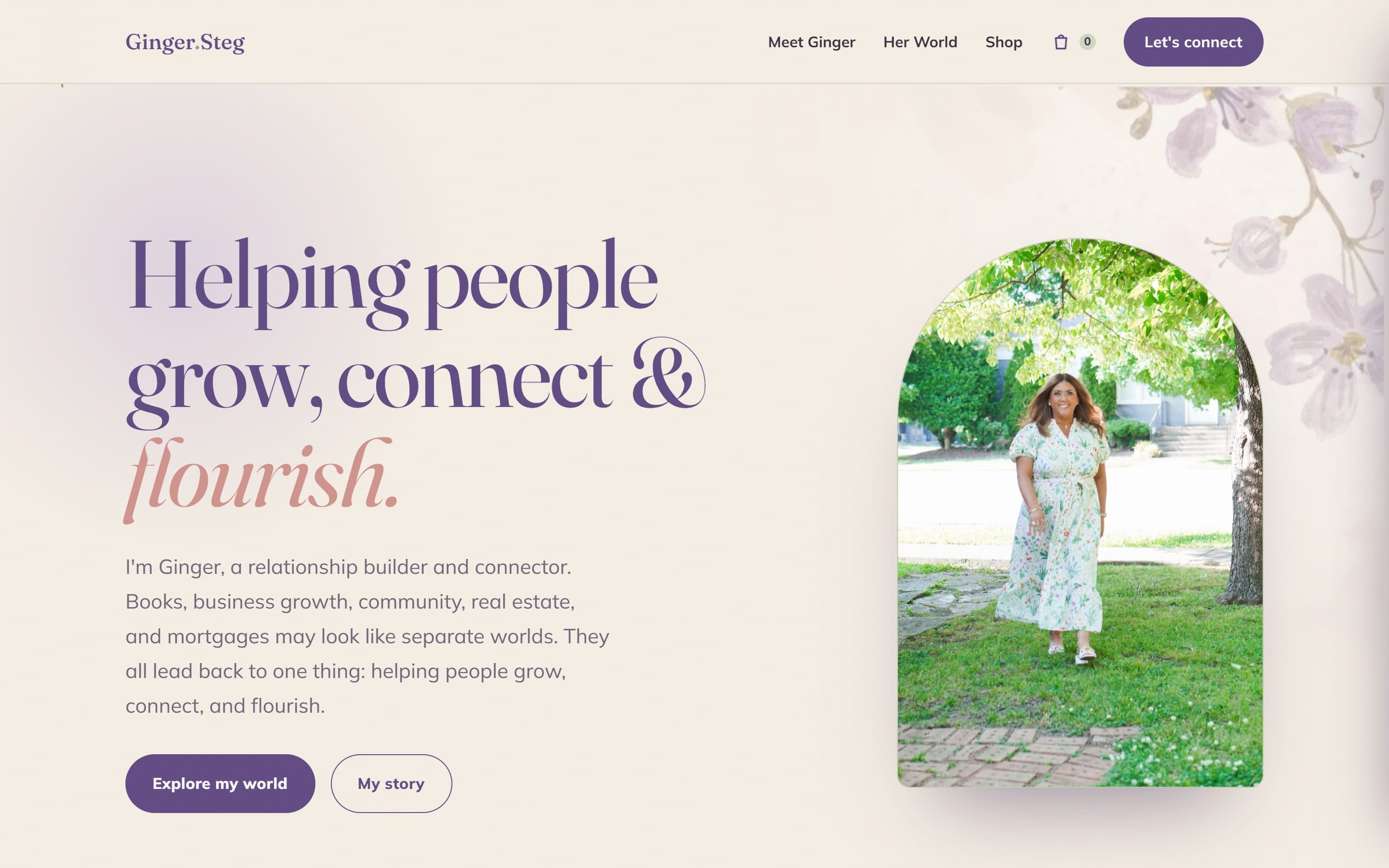Website built for Ginger Steg