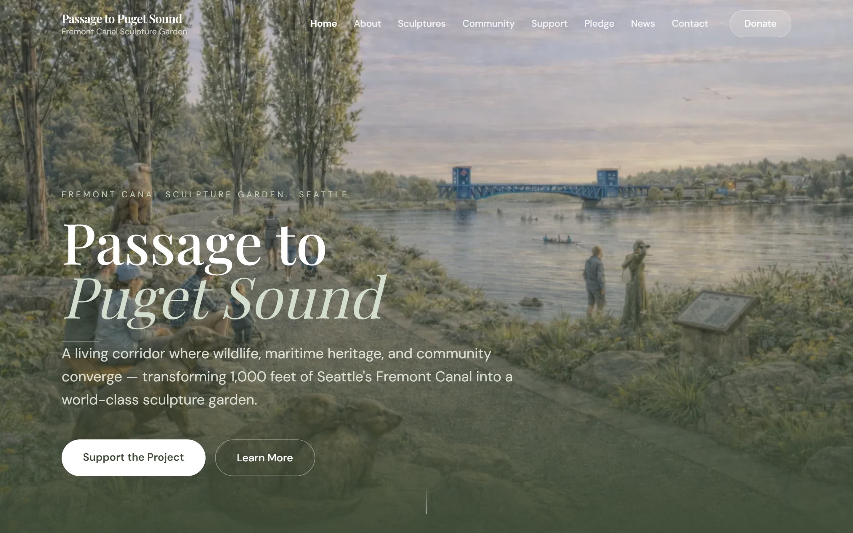 Website built for Passage to Puget Sound